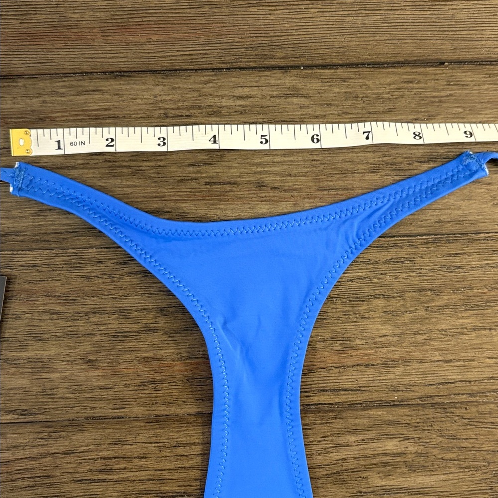 NWT [Oneone] Ariel Blue Side-Tie Bikini Swim Swimsuit Bottoms Women’s Small - Picture 7 of 11